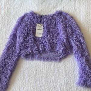 Purple feather shirt